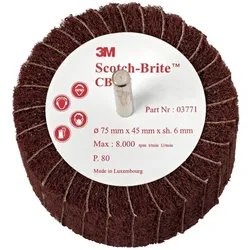 3M Scotch-Brite Lamellenbürste CB-ZS, 76,2 mm, 45 mm, 6,35 mm, P180, A fine #03769