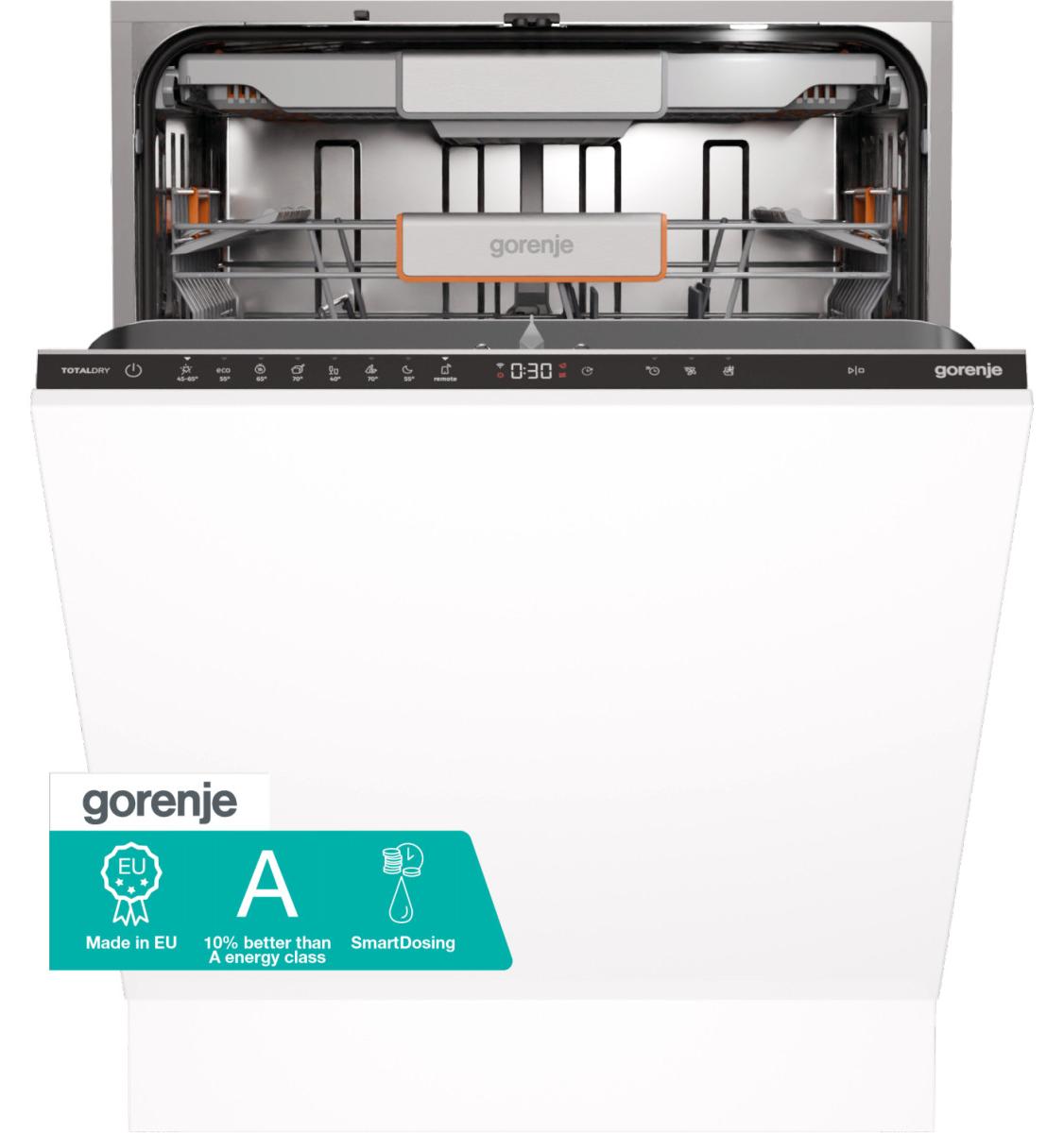 Gorenje G600 Vollintegrierbarer Geschirrspüler, 60 cm, Voll integriert, Standardgröße (60 cm), Edelstahl, Touchsteuerung, 1,5 m, 1,75 m