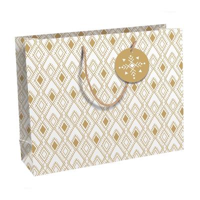Clairefontaine 6x Tanit, Kraft braun, Geschenktasche Shopping 37x11,8x27,5 cm - Weiß 32451-6C