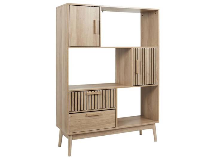 Bibliothèque etagère effet bois avec tasseaux