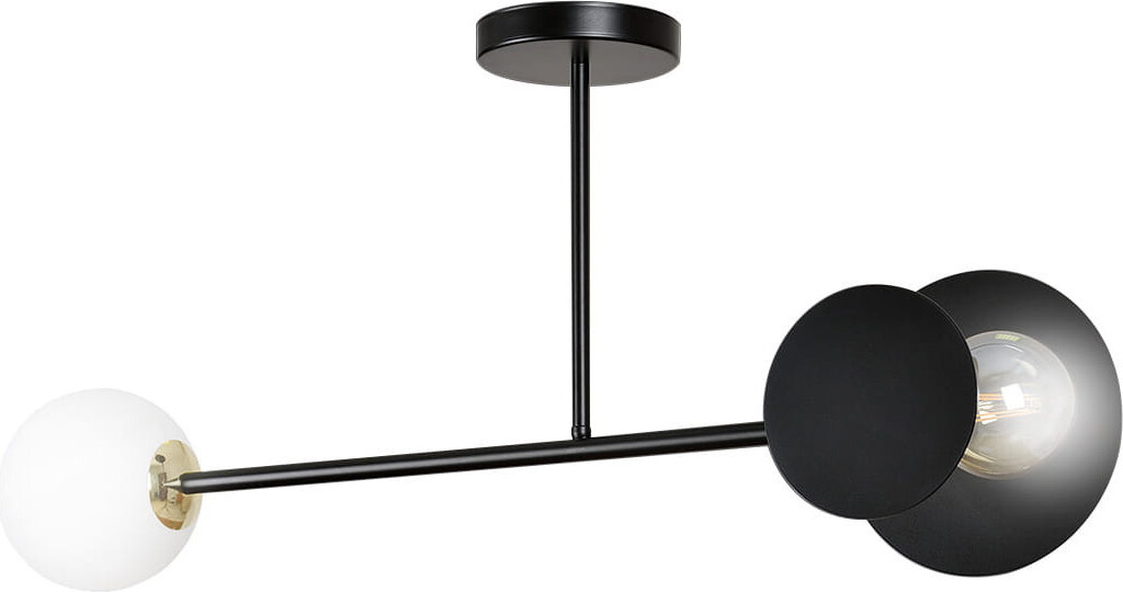 Emibig Minerva 2 Plafondlamp Zwart 2xE27 60W