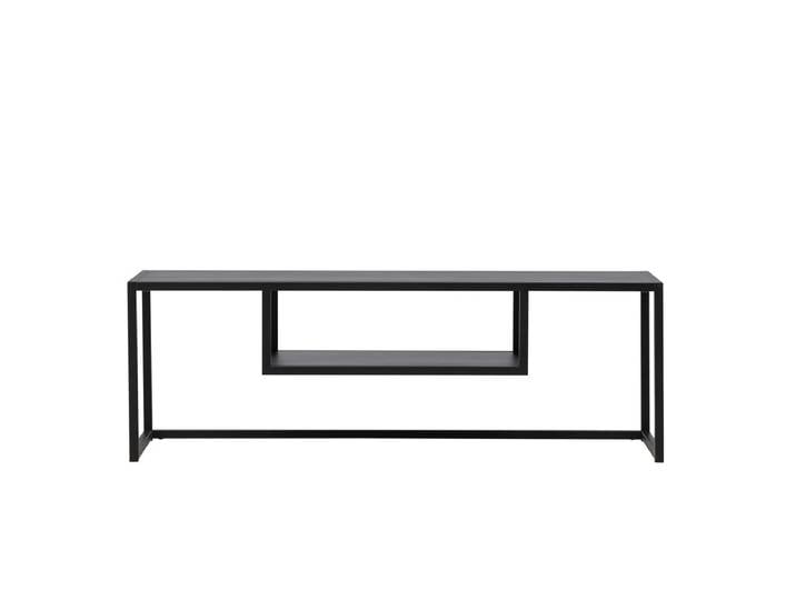 Designer TV-Lowboard Arvigo – Beige-Schwarz, Matt, aus Stahl - Schwarz - Luxusbetten24