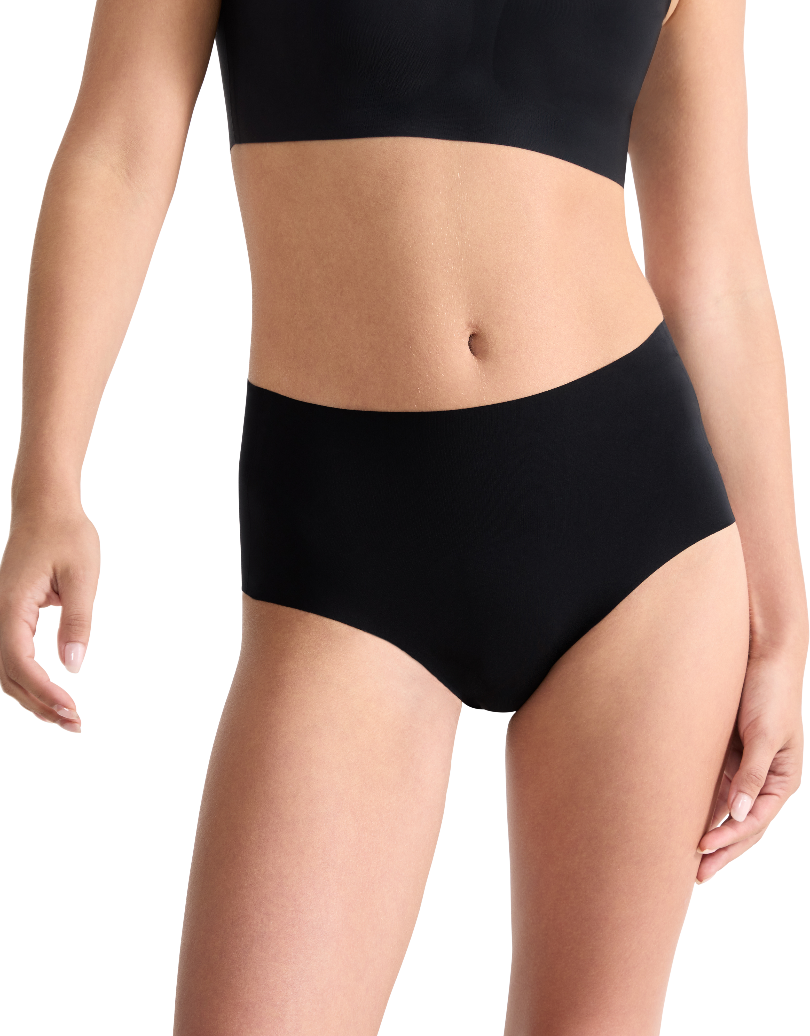 High-Waist-Slip SLOGGI "ZERO Feel 2.0", Damen, Gr. XS, braun (braun, schwarz combination), Obermaterial: 76% Polyamid, 24% Elasthan, Unterhosen High-Waist-Slip, unsichtbar unter der Kleidung braun, schwarz combination XS