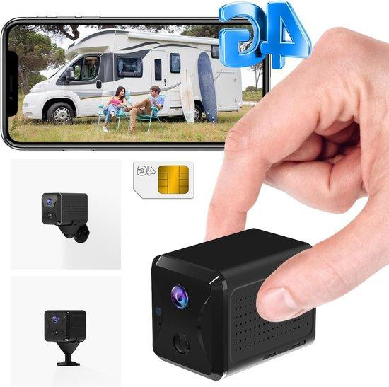 Bextgoo 4G Beveiligingscamera - Draadloze Mini Camera met 2K Resolutie - Zwart