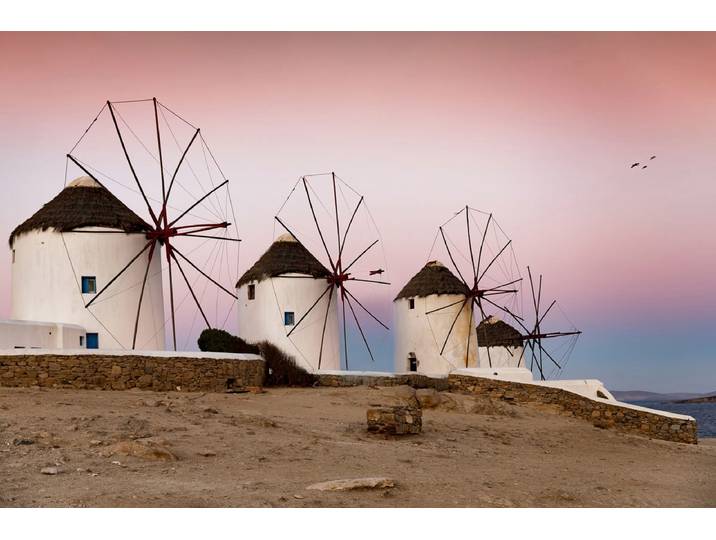 Fototapete PAPERMOON Windmühlen , bunt, B:1,5m L:1,11m, Vlies, Tapeten, Fototapete