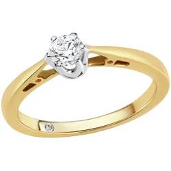 Diamonds by Ellen K. Ring Gold 585 zweifarbig mit Diamant 0,25ct.