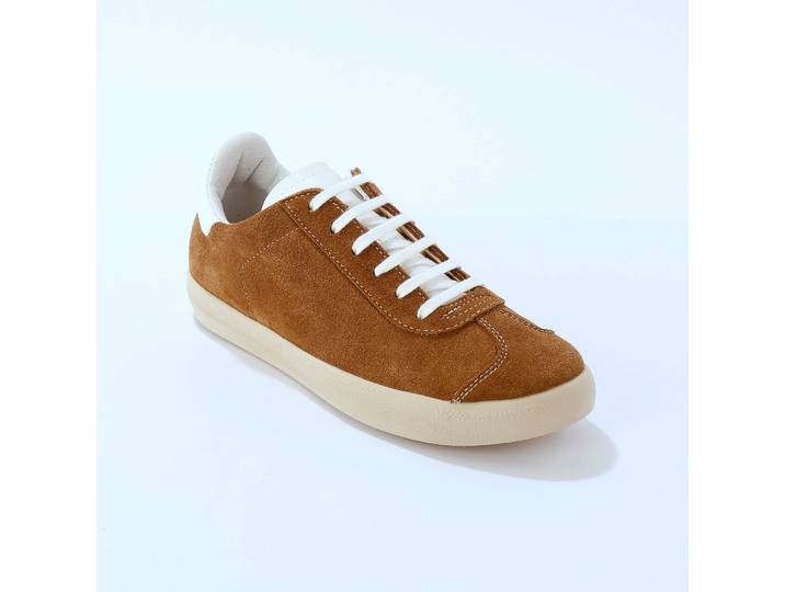 Baskets vintage croûte de cuir colorées - Blancheporte