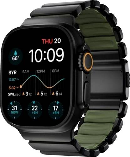 Nomad Stratos Band Titanium Black 49mm F Armbandschlaufe forest green, Schwarz