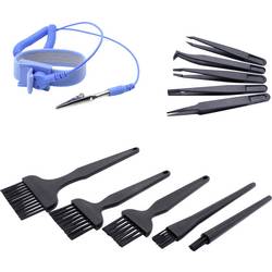 Quadrios ESD-Handgelenkband Blau Druckknopf 10 mm 25EC168