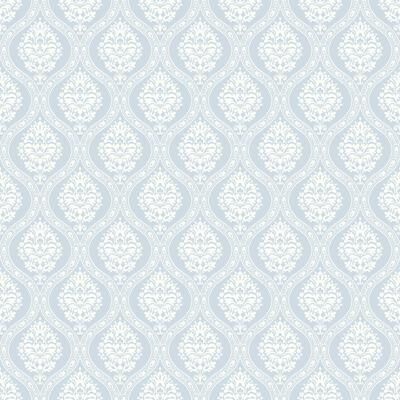 Inspired by Color Petite Ogee Blue Wallpaper