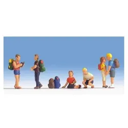 NOCH 15873 H0 FIGUREN - Wanderer, 6 Figuren und Zubehör