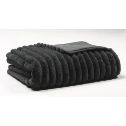 Wohndecke CORD (BT 180x220 cm) - grau - BT 180x220 cm