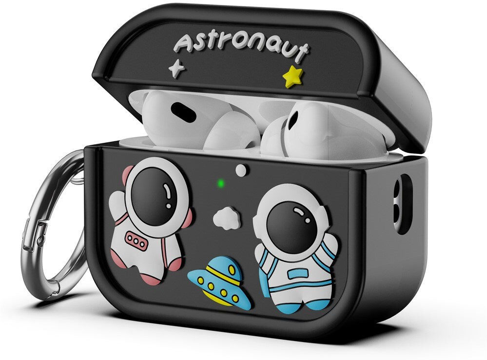 TABLETCOVERS.DK Apple AirPods Pro (2. Gen.) Silikone Cover m. Astronaut Design - Sort