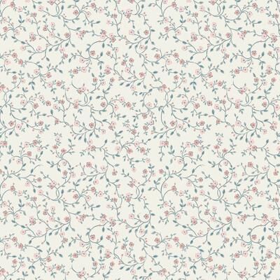 Laura Ashley Blencow Sprig Dark Duck Egg Blue Wallpaper