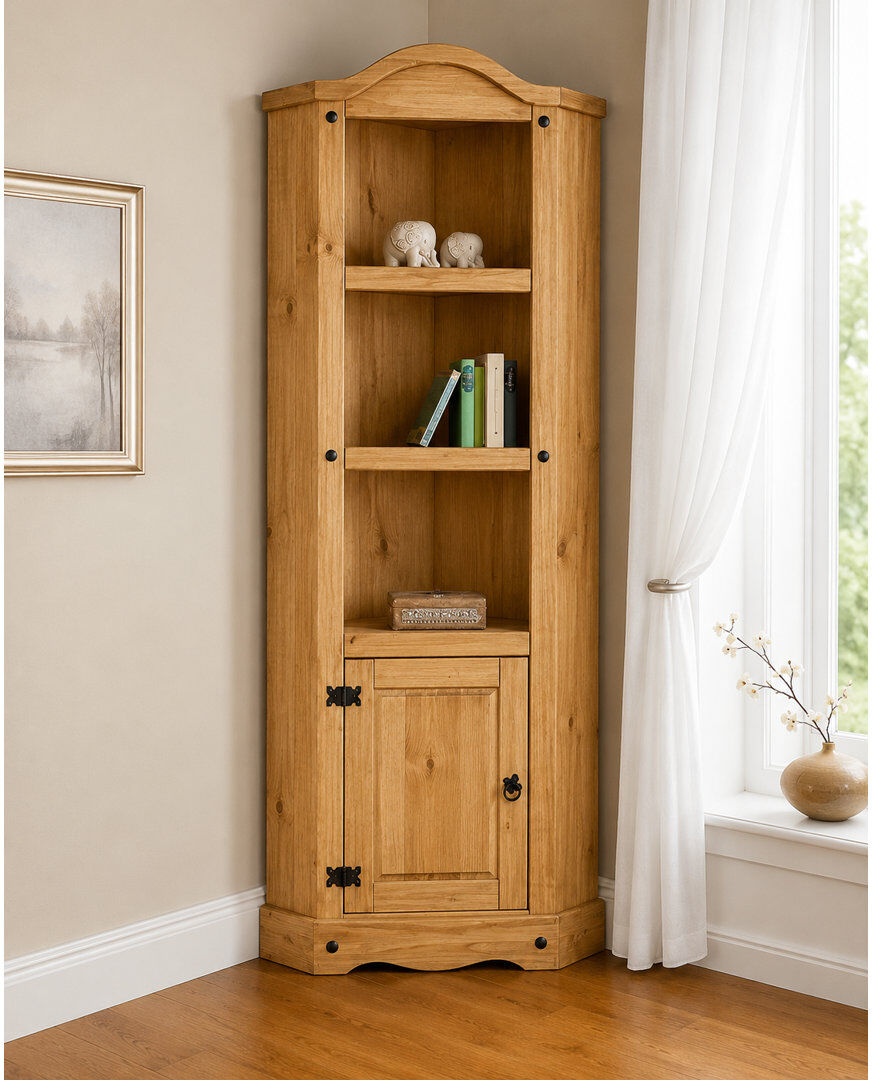 Alpen Home Justa Display Cabinet Brown 188cm H X 74cm W X 37cm D