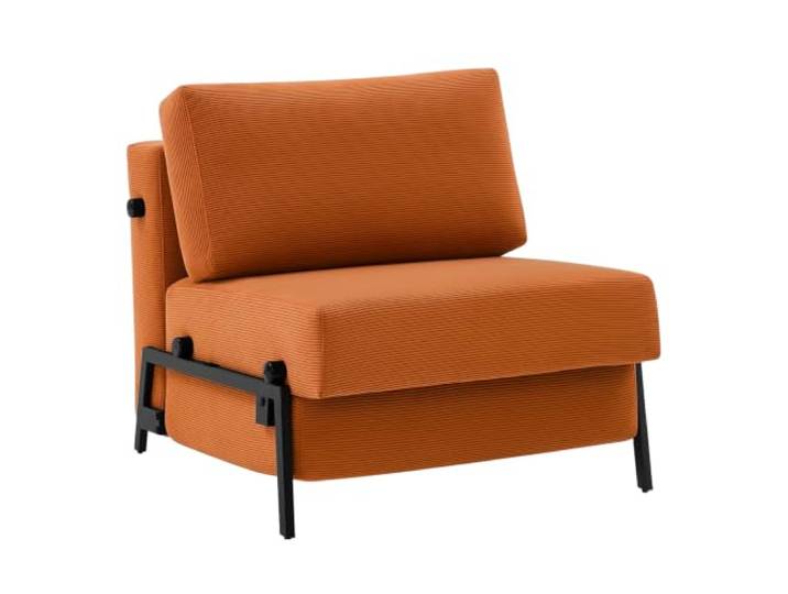 WOLTU Schlafsessel mit Bettfunktion, Schlafsofa, mit abnehmbarem Kissen und klappbaren Beinen, für kleine Wohnungen Wohnzimmer Schlafzimmer, 86x190x40 cm, aus Cord, Rotbraun