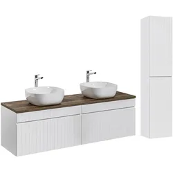 BADMÖBEL 160cm Zelie 2er-Set Weiß