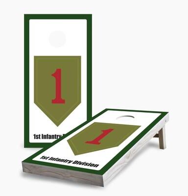Skip's Garage 1st Infantry Division Cornhole Boards