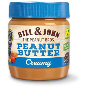 Bill&John Erdnussbutter Peanut Butter, creamy, 91% Erdnussgehalt, vegan, ohne Palmöl, 350 g