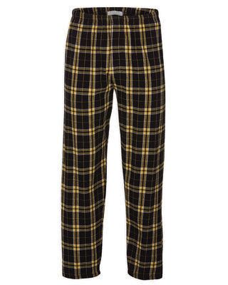Boxercraft BM6624 Men's Harley Flannel Pant in Black/Gold size Small   Cotton