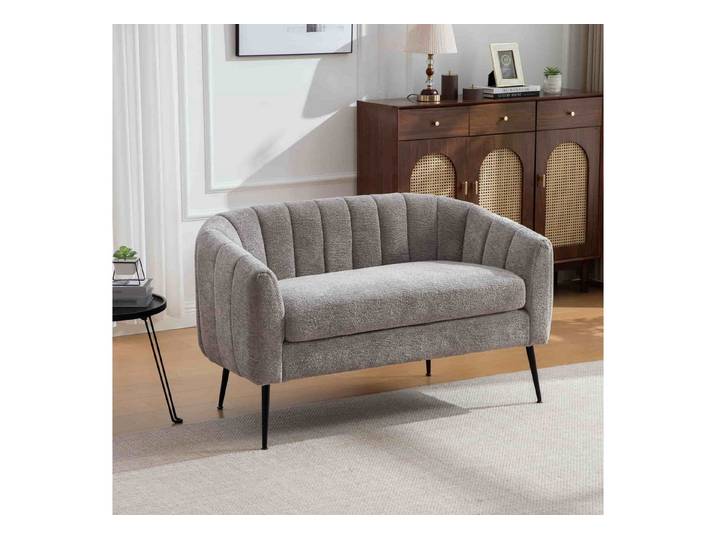 ANYSUN Sofa Loungesessel Mini-Liegesofa Chenille Komfort Polstersofa Metallbeine, Modernes Mini-Liegesofa, Mit abnehmbarem Sitzkissen für einfache Reinigung und Komfort