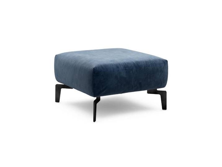 Sensoo Hocker Cosy, Dunkelblau, Metall, 70x70x46 cm, Stoffauswahl, Wohnzimmer, Hocker, Sitzhocker
