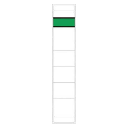 Alpha-Label Rückenschild schmal lang weiss (5890)