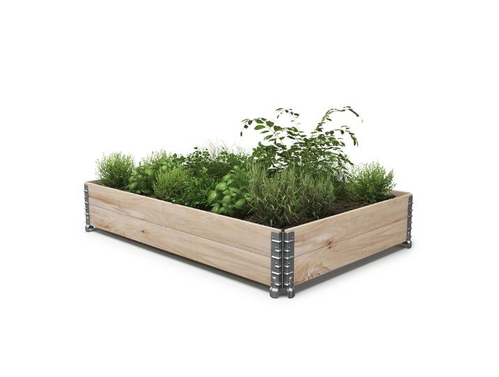 Faltrahmen für Hochbeet Holz 120 x 80 x 20 cm