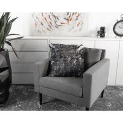 Star Home »Husky« Webpelz Kissen 48x48 cm / braun