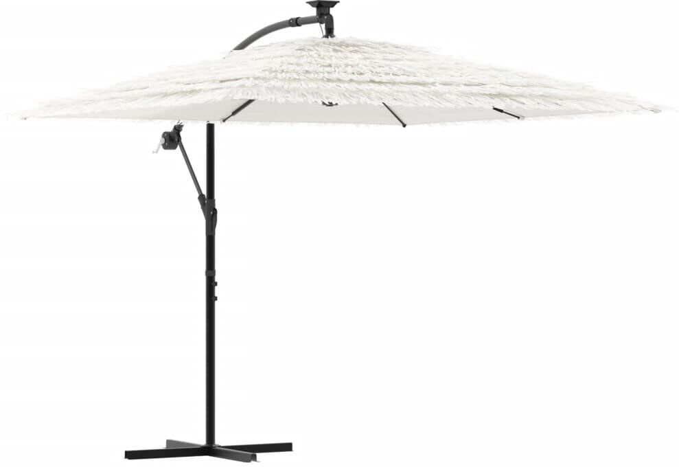 DEvidaxl Beach Parasol White 230cm H x 246cm W x 246cm D
