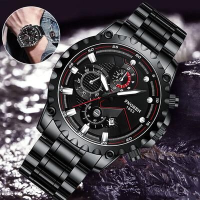 Drop Dash Deals Waterproof Luxury Men's Watch Stainless Steel Classic Wristwatch With Luminous Display Waterproof Luxury Men's Watch Stainless Steel Classic Wristwatch With Luminous Display