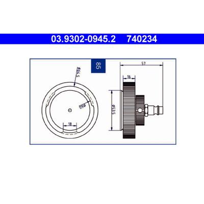 ATE Entlüfterstutzen 03.9302-0945.2