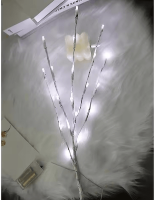 Inspire Curations White Birch LED Branch Lights 20 LED Battery Operated Decorative Willow Branch For Home & Outdoor Decor cold White 20led