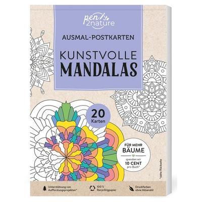 Ausmal-Postkarten Kunstvolle Mandalas | 20 Karten, Taschenbuch von Pen2nature, Pen2nature, 978-3-9876409-3-3