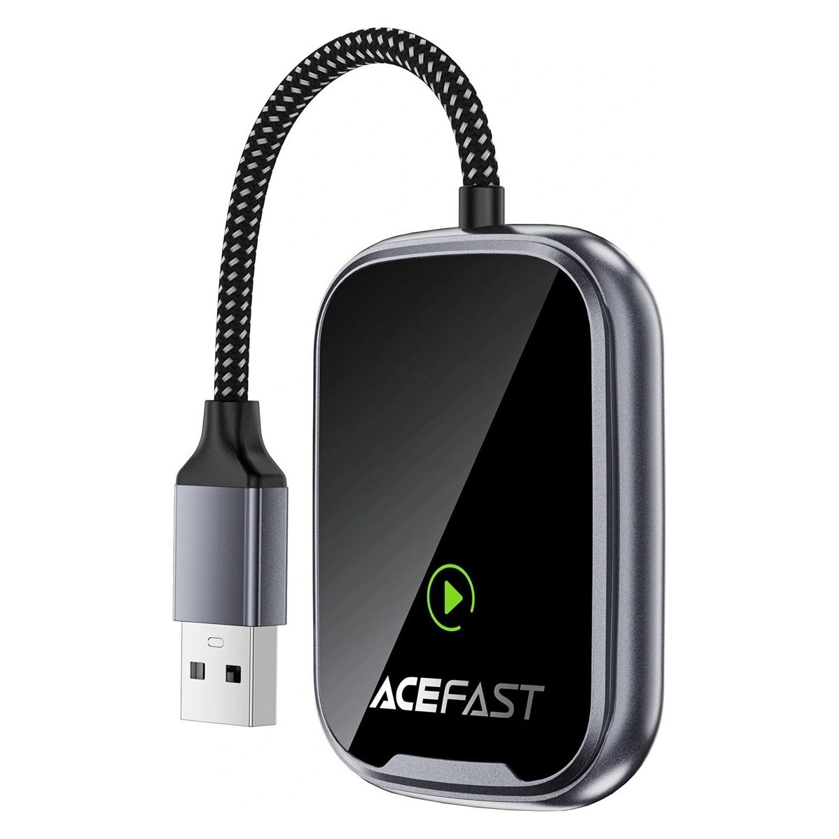 Acefast QC1 CarPlay Wireless Adapter für Apple CarPlay & Android Auto (6974316285793)