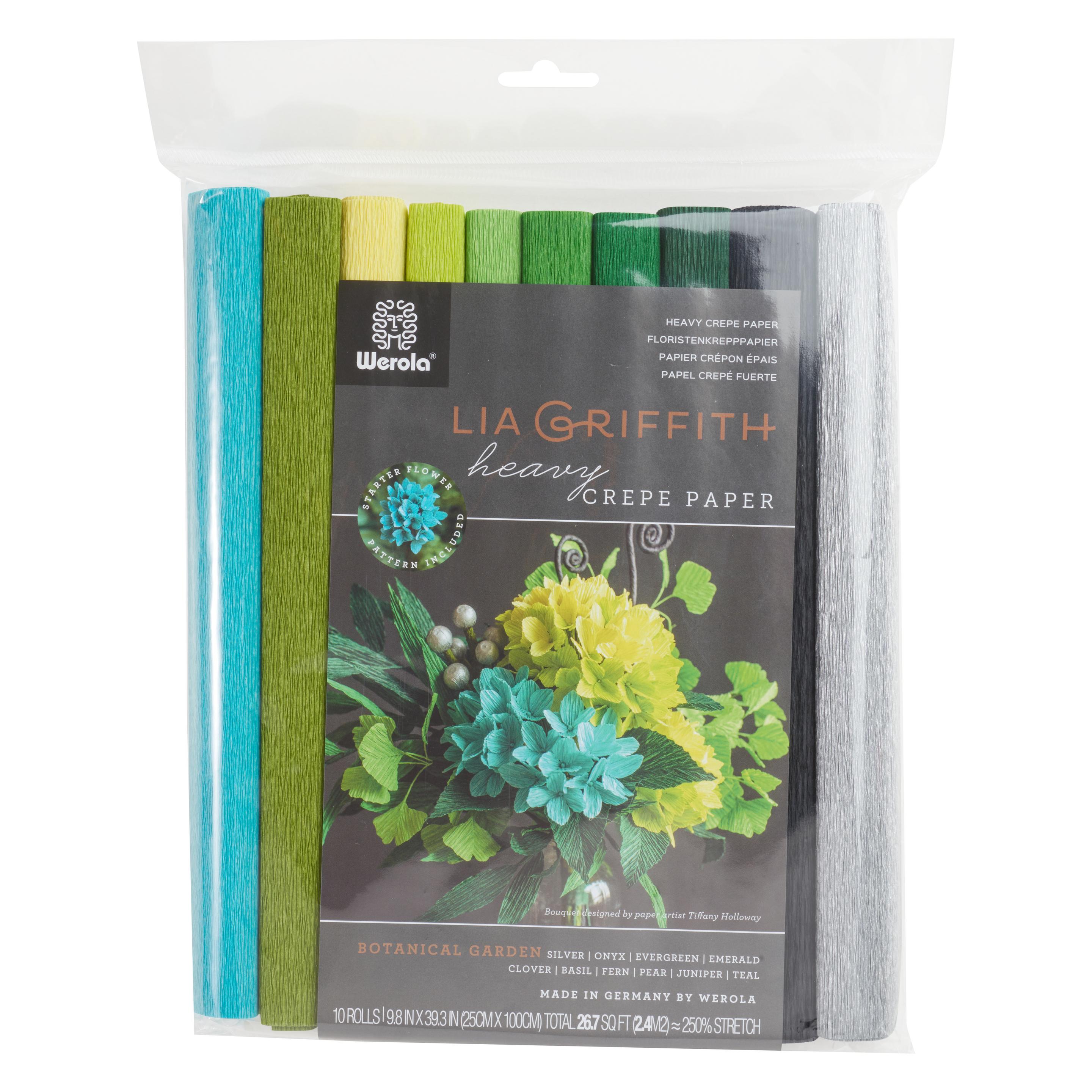 Werola Lia Griffith, Floristenkrepp "Botanical Garden", 10 Rollen (10x) (794120102)