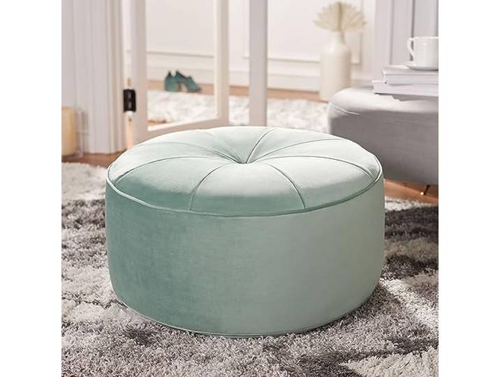SAFAVIEH Gepolstert Hocker, Minze, 75 X 75 X 40