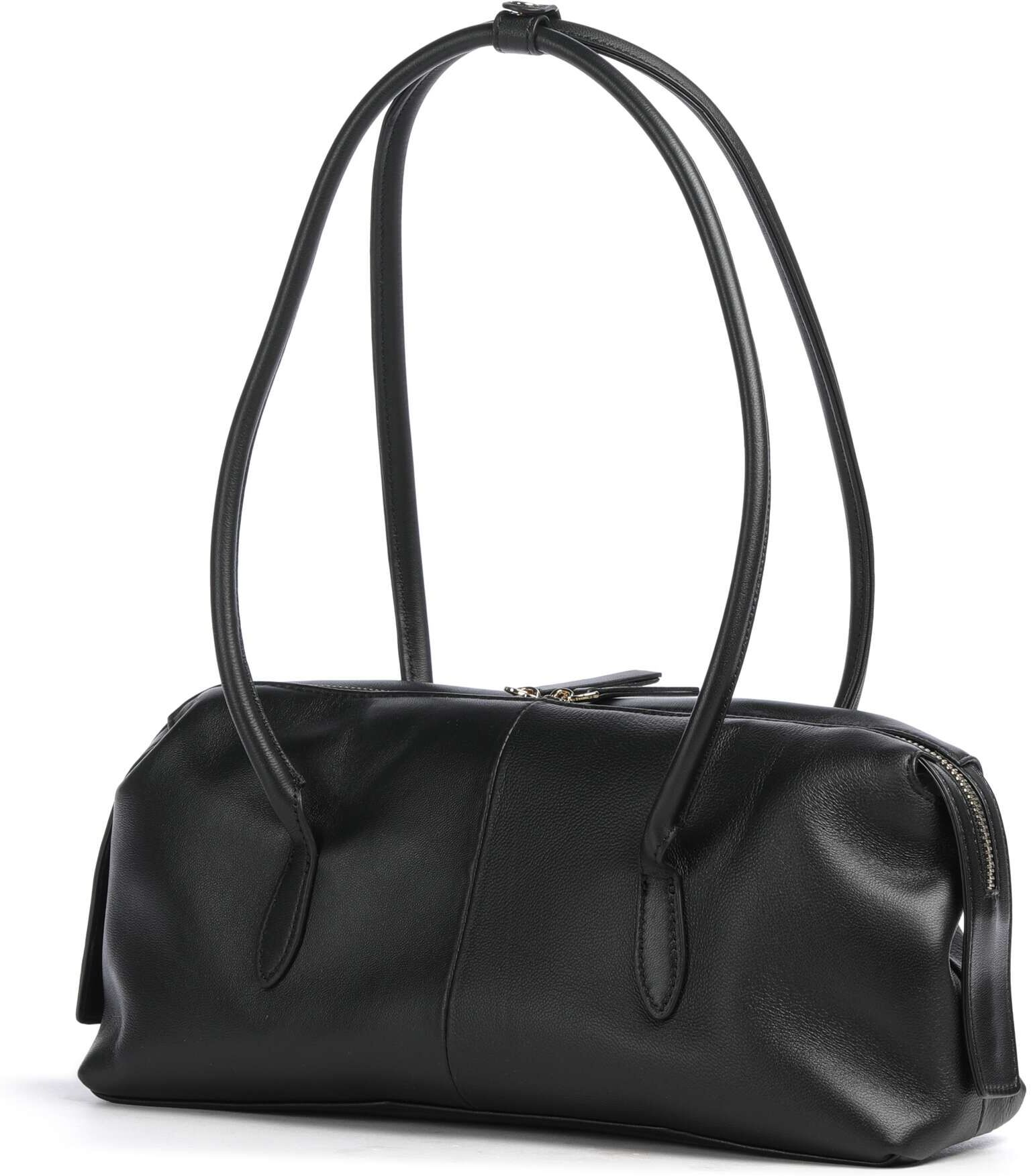Kazar Brak Schultertasche aus Leder, schwarz