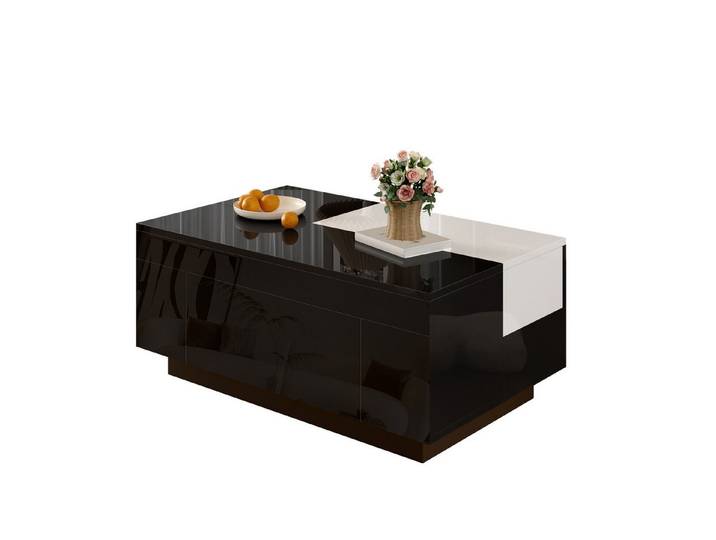 Fine Life Pro Couchtisch Hochglanz-Couchtisch mit LED-Beleuchtung