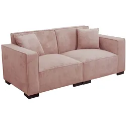 Oviala Business Zweisitzer-Cordsofa in Rosa, 180 cm breit