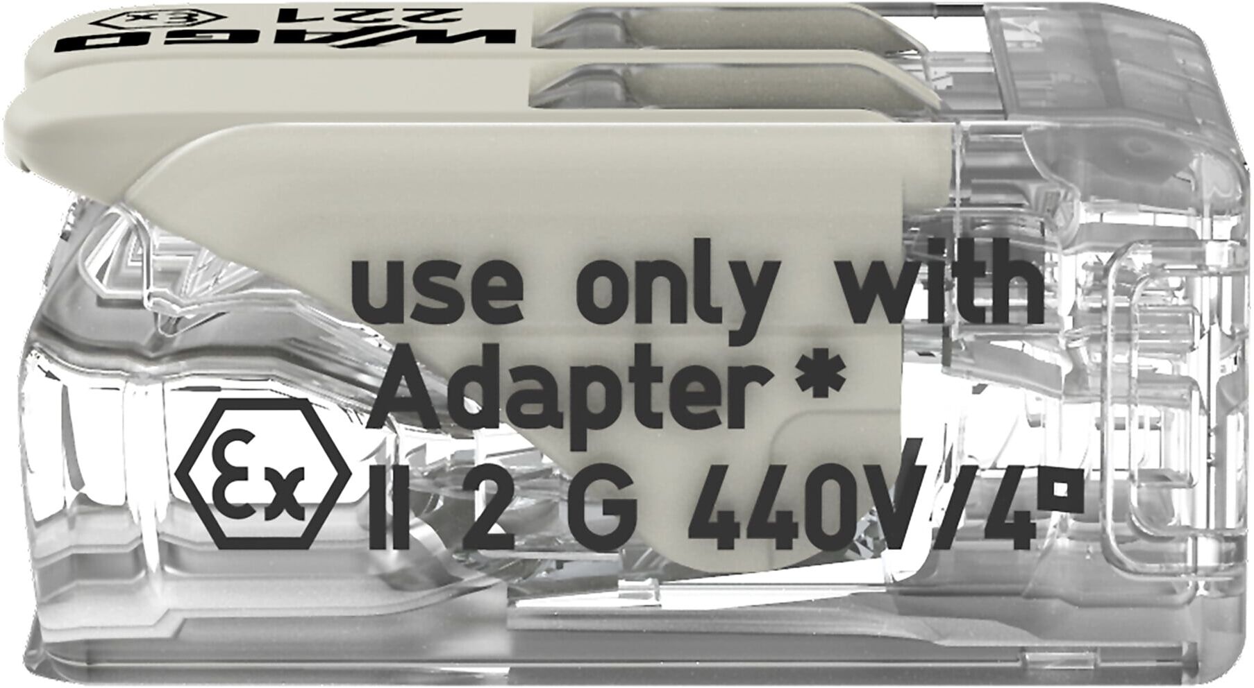 WAGO COMPACT Verbindungsklemme 221-482 transparent 4 mm²)