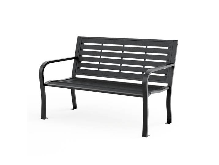 Gartenbank DARIO 125 cm schwarz