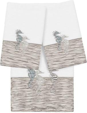 Authentic Hotel and Spa 100% Turkish Cotton Sofia 3PC Embellished Towel Set