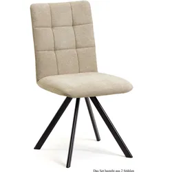 ESSZIMMERSTUHL (2er-Set) Dayla 47x91x60 Schwarz/Natur