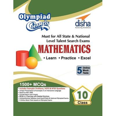 Olympiad Champs Mathematics Class 10 with 5 Mock Online Olympiad Tests, Taschenbuch von Disha Experts, Disha Publication, 978-93-86146-18-2