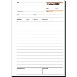 Sigel Formularbuch Telefonnotiz A5 VE=50 Blatt