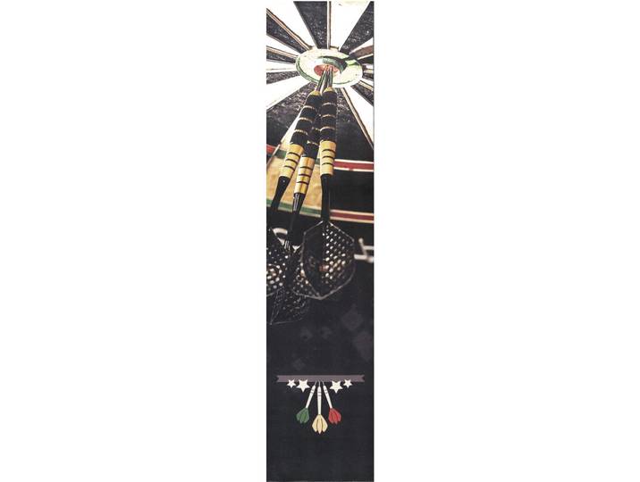Läufer Dartteppich STOKE , schwarz, B:65cm H:5mm L:300cm, Polyamid, PRIMAFLOR-IDEEN IN TEXTIL, Teppiche, Läufer, Dartmatte mit offiziellem Spielabstand 237 cm, rutschhemmend
