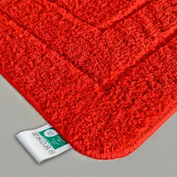 Karat homeliving Badematte Atlantis   Reckteckig   Rutschhemmende Rückseite   Rot