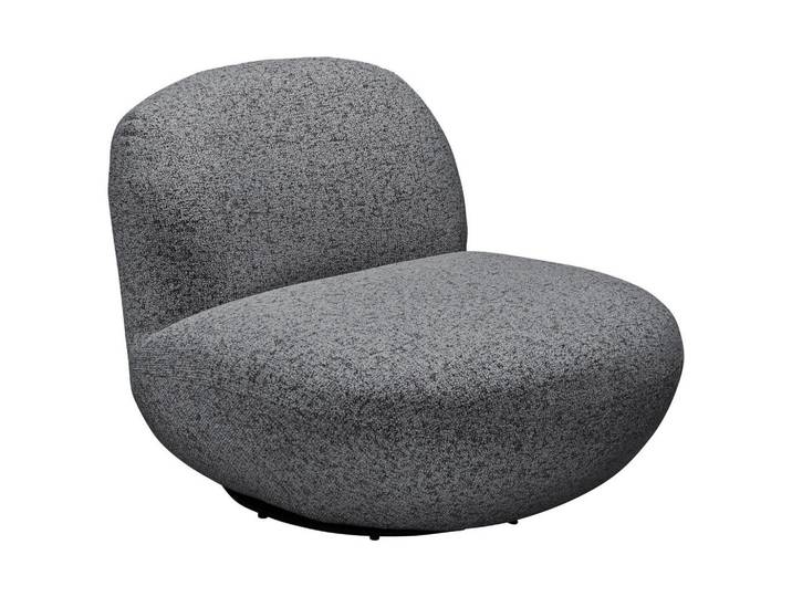 Sessel, Anthrazit, 85x70x99 cm, Textil, 360° Drehbar, Modern, MID.YOU