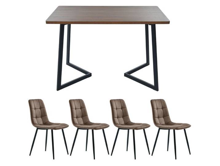 Feuille épaissie Nouveau Eco - friendly Material Dining Group (Set de 5) table à manger avec 4 chaises table à manger de cuisine